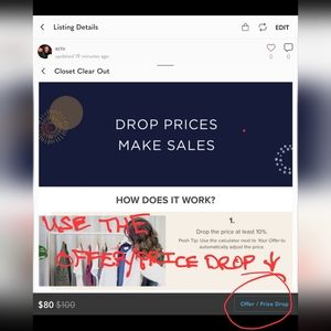 CLOSET CLEAR OUT - EDIT LISTING PRICE
